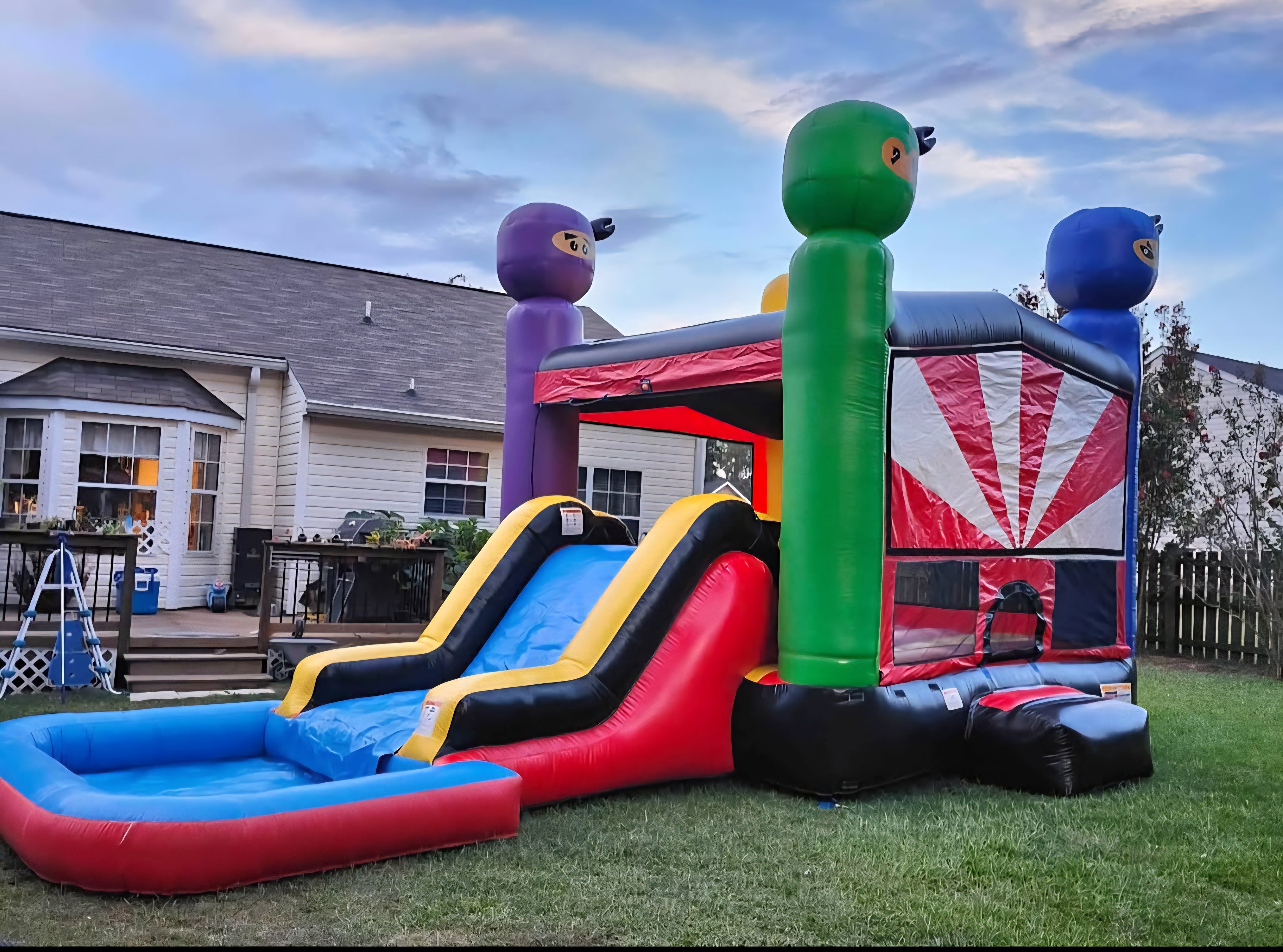 Ninja Inflatables Ninja Warrior Bounce House – Bouncin Brothers Inflatables